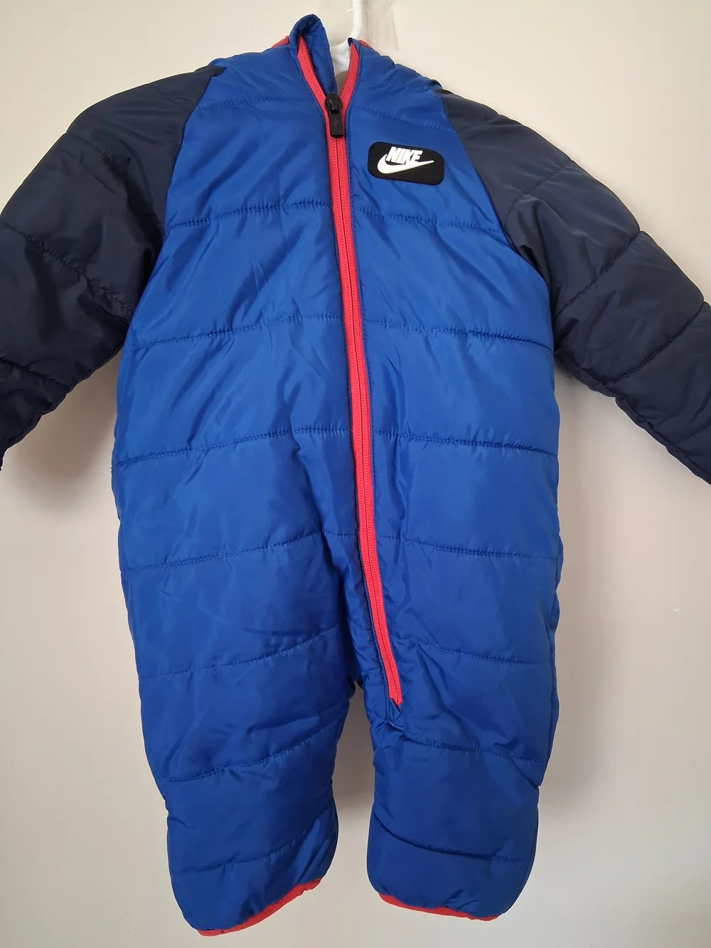 Nike Kids Blue and Navy Insulated One-Piece Snowsuit